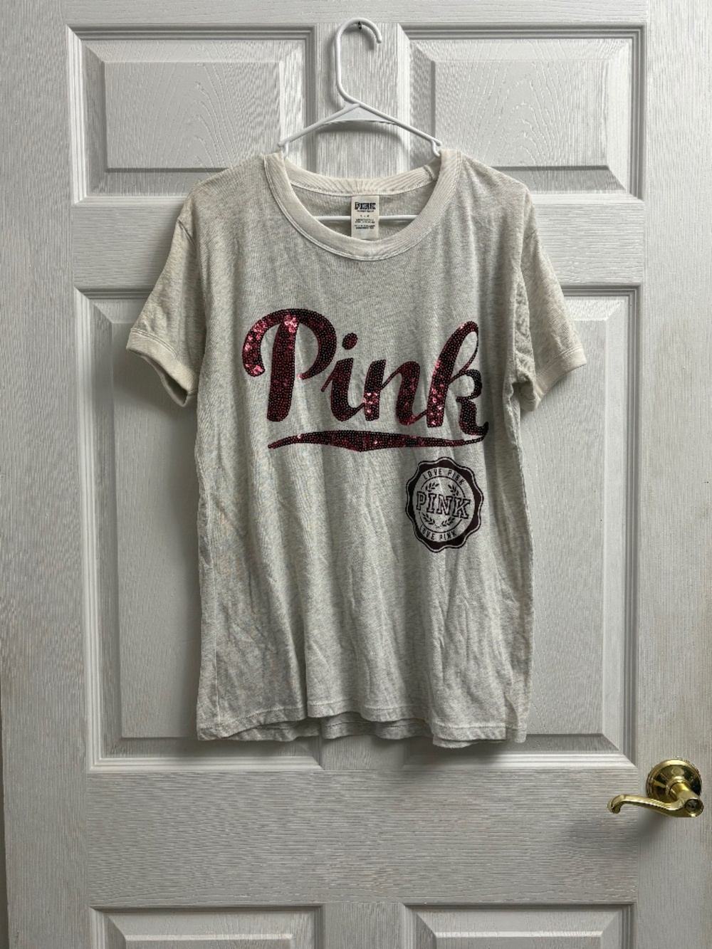 Women's Y2K Victoria's Secret PINK Sequin Shirt